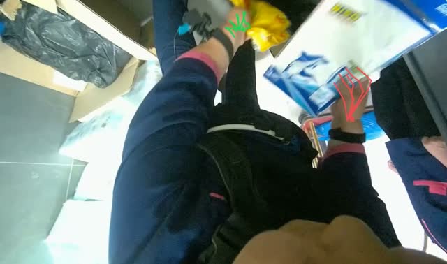Sorting items from boxes and bags: egocentric robotics sample