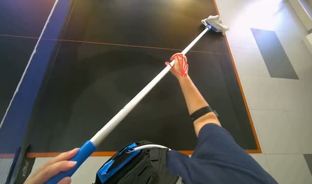Cleaning table surface with mop: egocentric robotics sample