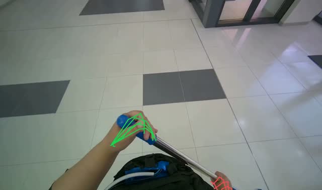 Mopping floor with string mop: egocentric robotics sample