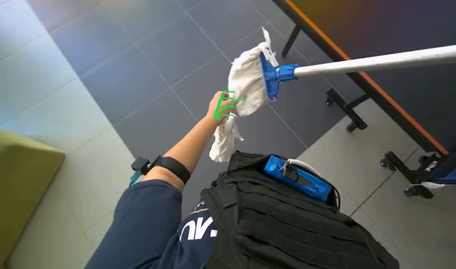 Cleaning ping-pong table: egocentric robotics sample