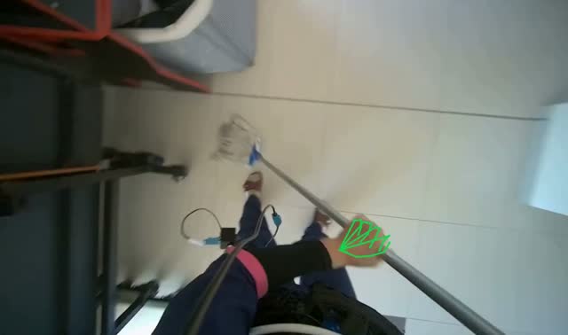 Mopping tiled floor: egocentric robotics sample