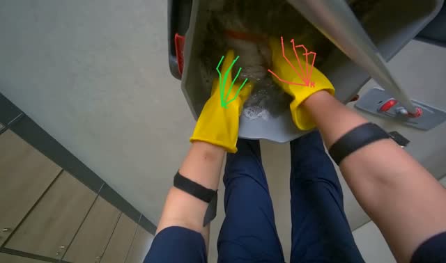 Cleaning mop head: egocentric robotics sample