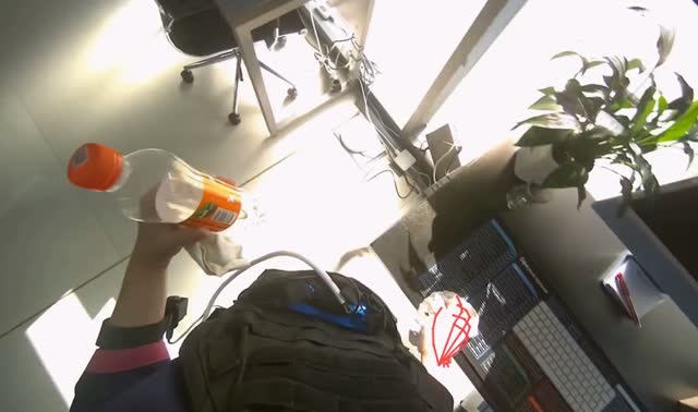 Wiping office desk: egocentric robotics sample