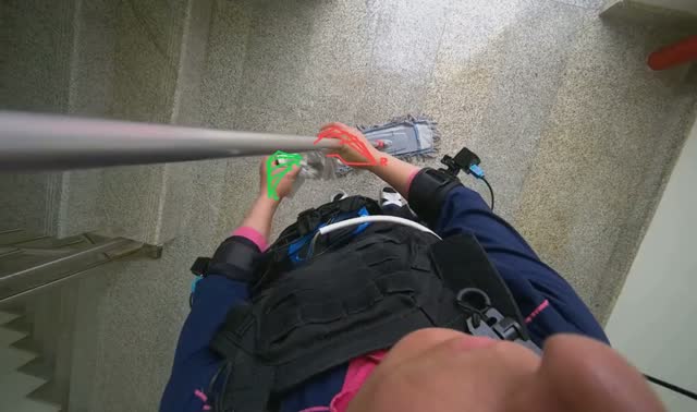 Assembling cleaning tools: egocentric robotics sample
