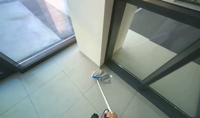 Mopping tiled floor: egocentric robotics sample