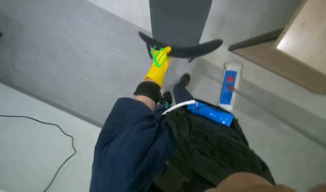 Mopping office floor: egocentric robotics sample