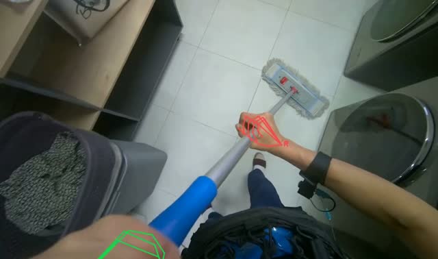 Mopping floor: egocentric robotics sample