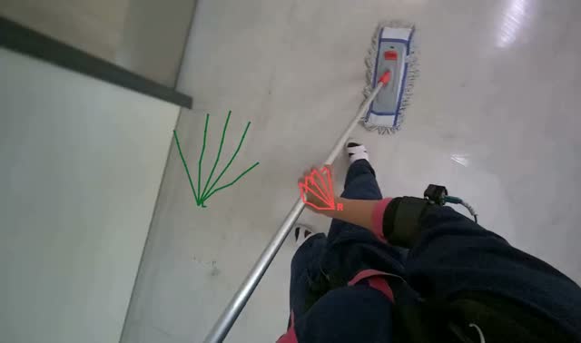 Mopping the floor: egocentric robotics sample