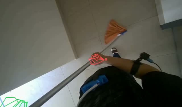 Mopping pool deck: egocentric robotics sample