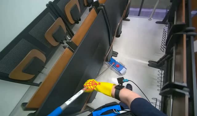 Mopping classroom floor: egocentric robotics sample