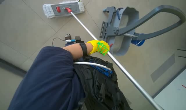 Mopping the floor: egocentric robotics sample