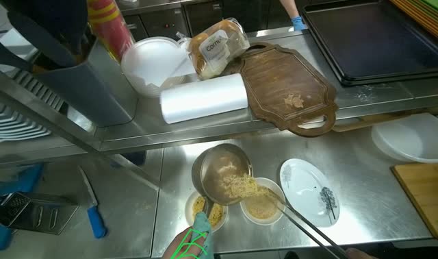 Plating noodles and dumplings into bowls: egocentric robotics sample