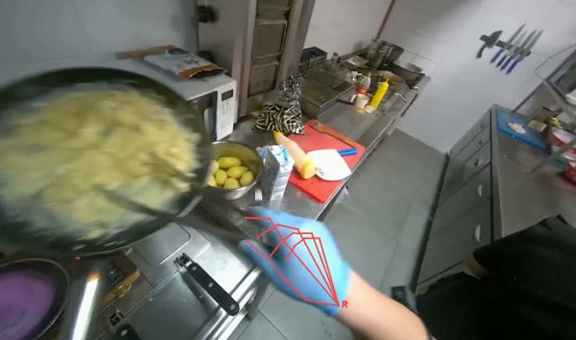 Preparing and garnishing food on plate: egocentric robotics sample
