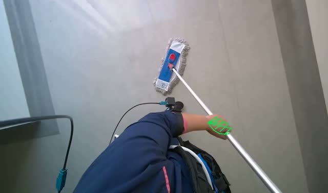 Mopping floor: egocentric robotics sample