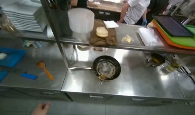 Frying potatoes in deep fryer: egocentric robotics sample