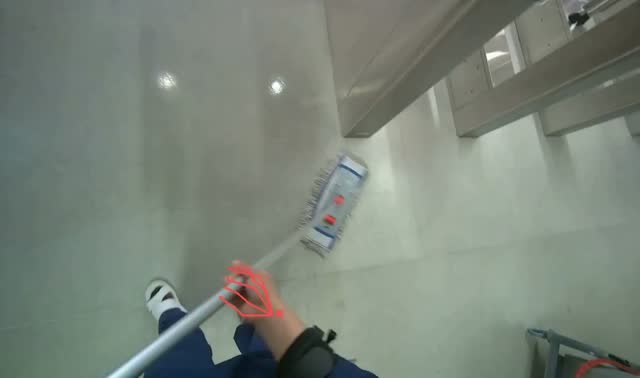 Mopping office floor: egocentric robotics sample