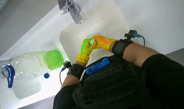 Refilling and preparing soap dispensers: egocentric robotics sample