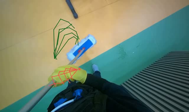 Mopping gym floor: egocentric robotics sample