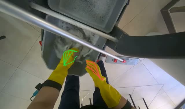Managing cleaning equipment and items: egocentric robotics sample