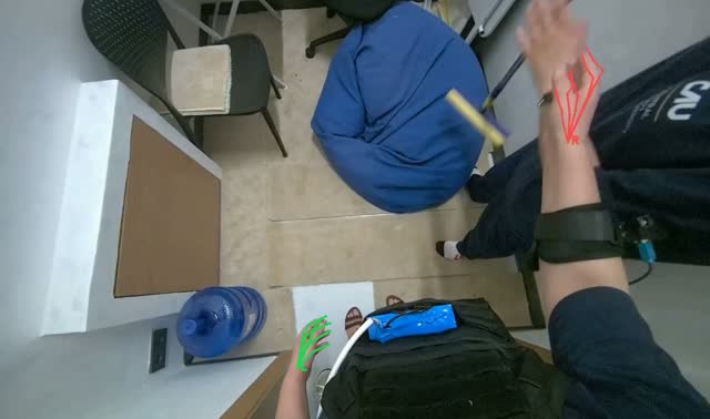 Preparing to mop floor: egocentric robotics sample