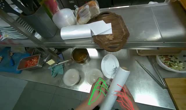 Wrapping bowls with plastic film: egocentric robotics sample