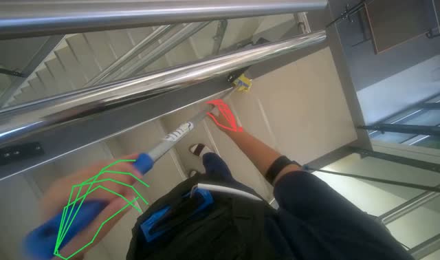 Cleaning the staircase: egocentric robotics sample