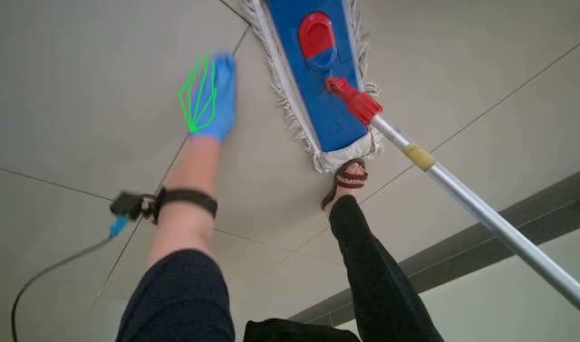 Mopping the floor: egocentric robotics sample