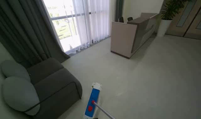 Mopping office and hallway floors: egocentric robotics sample