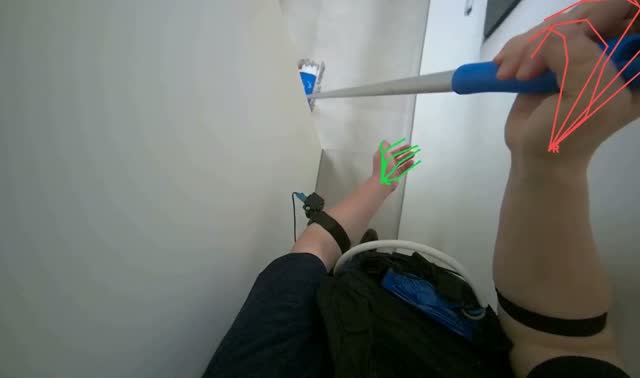 Mopping classroom floor: egocentric robotics sample