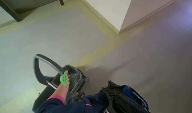 Pushing cleaning cart: egocentric robotics sample