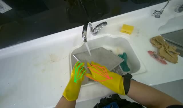 Rinsing range hood filters: egocentric robotics sample