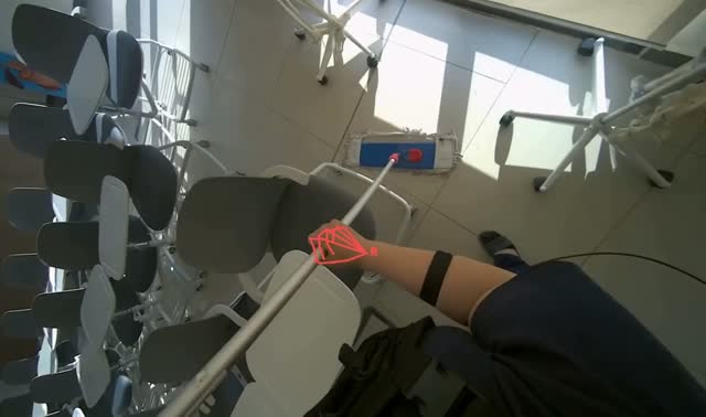 Mopping the room floor: egocentric robotics sample
