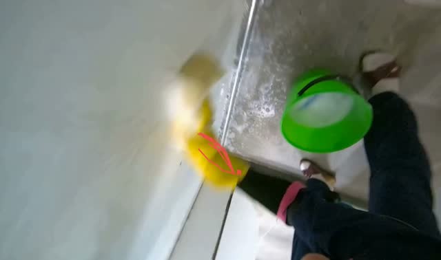 Scrubbing shower walls: egocentric robotics sample