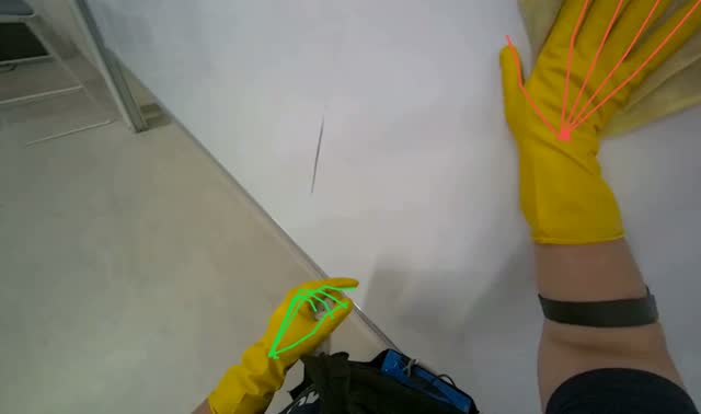 Cleaning whiteboard: egocentric robotics sample