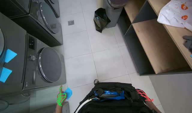 Processing laundry: egocentric robotics sample