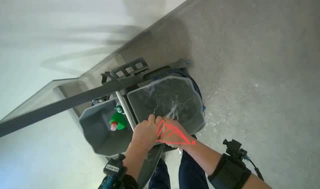 Cleaning whiteboard: egocentric robotics sample