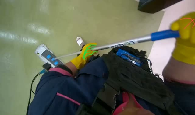 Mopping the floor: egocentric robotics sample