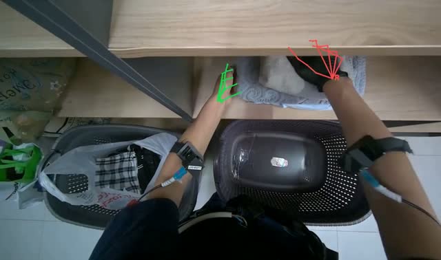 Organizing and reviewing items: egocentric robotics sample