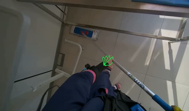 Mopping hospital room floor: egocentric robotics sample