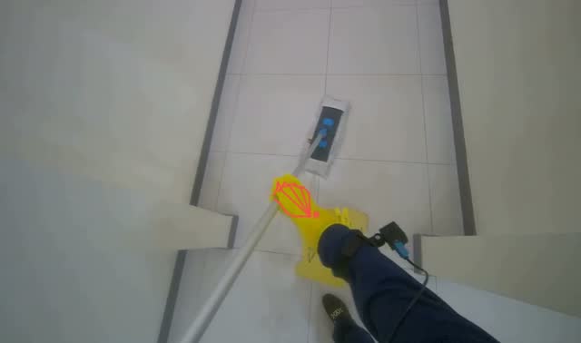 Mopping tiled floor: egocentric robotics sample