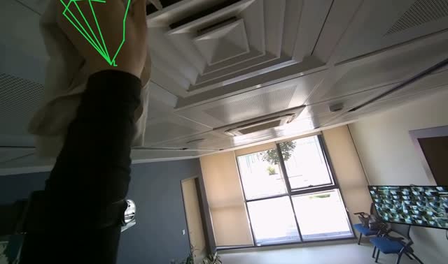 Wiping ceiling vents: egocentric robotics sample