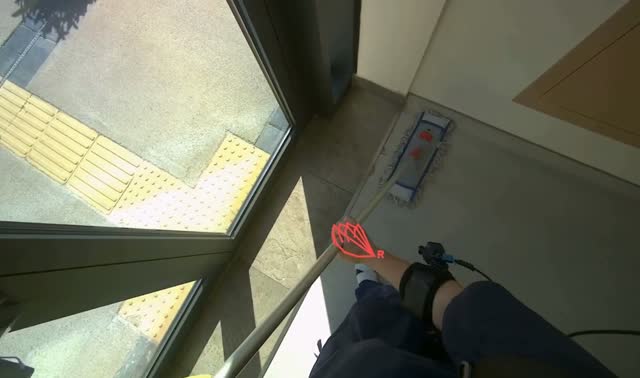 Mopping floor: egocentric robotics sample