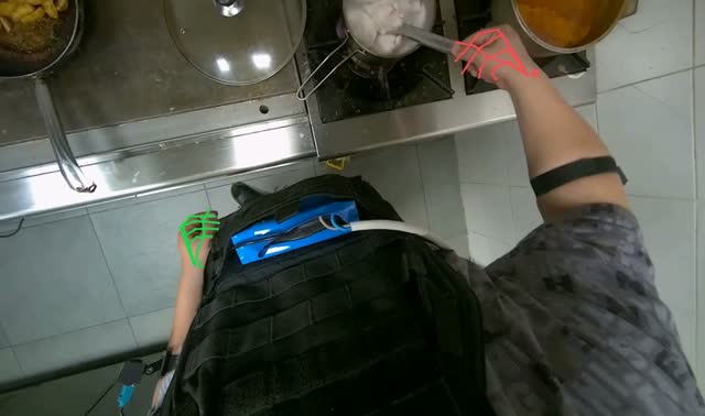 Stirring food in pots: egocentric robotics sample