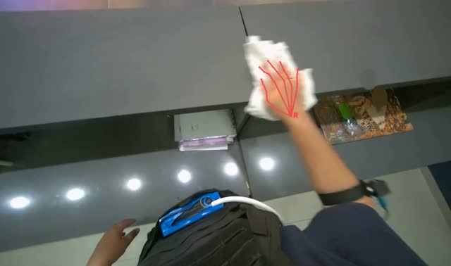Wiping office counter: egocentric robotics sample