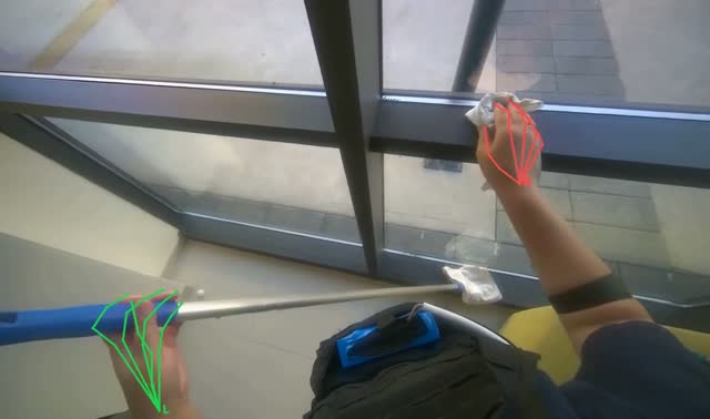 Cleaning glass windows: egocentric robotics sample