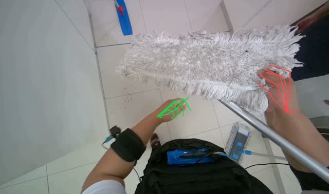 Cleaning mop head: egocentric robotics sample
