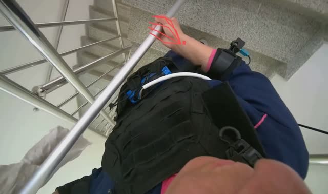 Mopping stairs: egocentric robotics sample