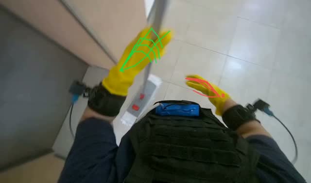 Mopping tiled floor: egocentric robotics sample