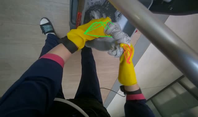 Attaching a Mop Cloth: egocentric robotics sample