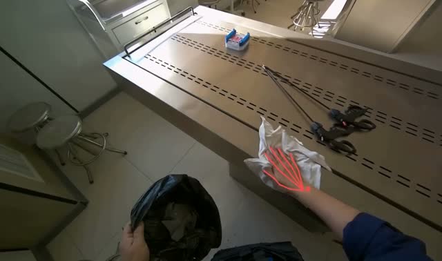 Wiping stainless steel table: egocentric robotics sample
